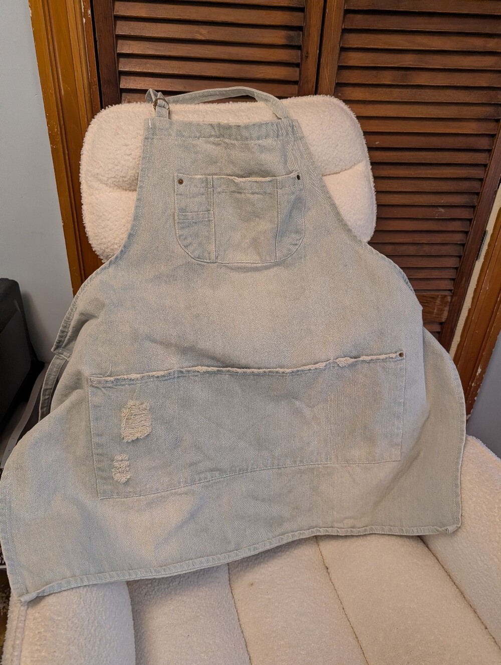 Vintage Style Kitchen Apron Jean Distressed